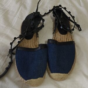 Rebecca Minkoff Gilles Denim Espadrilles Size 7.5